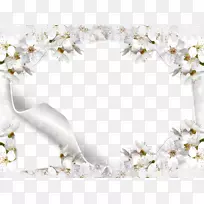 婚纱照相框新娘白花装饰卷料