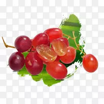Zante醋栗水果沙拉，大米布丁，番茄，葡萄-红色设计效果图