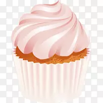 蛋糕，松饼，巧克力蛋糕，生日蛋糕，糖霜-粉红色冰淇淋