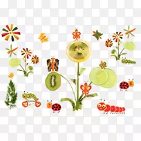 摄影蔬菜水果插图-蔬菜和水果拼图