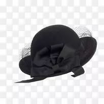 帽象素黑色纱布帽