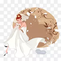 婚礼卡通新娘-侧面婚礼