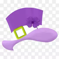 紫色帽子手套-紫色帽子