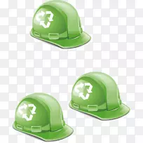 环保安全帽.绿色帽子