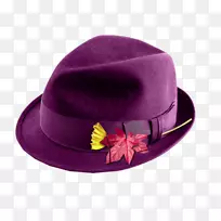 帽子紫色剪贴画-紫色帽子