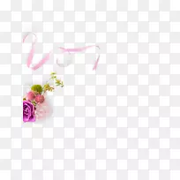 花瓣剪贴画-粉红色丝带