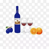 甜品酒白葡萄酒利口酒李子酒橙汁