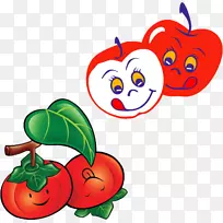 苹果卡通奥格里斯插图-可爱的红苹果