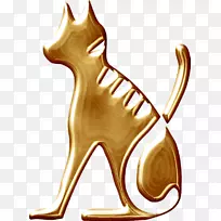 埃及猫须剪贴画-金猫雕塑