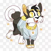 胡须猫插图-可爱猫