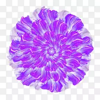 紫花缩略图-手绘紫光效果花卉效果演绎PNG