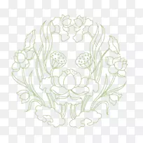 花卉设计视觉艺术莲子插图.莲花图案