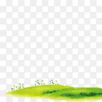 草坪卡通草-绿色展示可爱的草