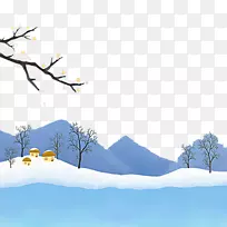 剪贴画-美丽的雪景