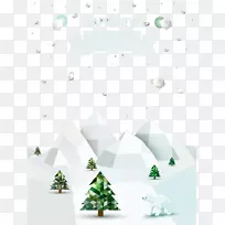 海报冬季雪-创意冬季雪海报材料
