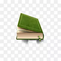 长方形绿色书