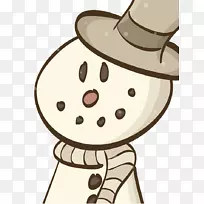 帽子雪人卡通-圣诞卡通雪人