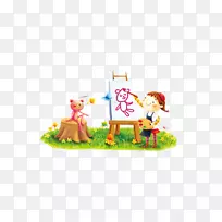 儿童绘画艺术水彩画壁纸儿童绘画