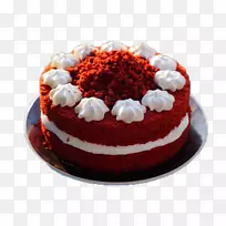 红色天鹅绒蛋糕甜点-红色天鹅绒蛋糕