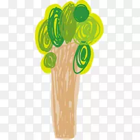 绘画-儿童画树
