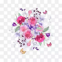 花，我们的心，纸画壁纸-粉红色的玫瑰
