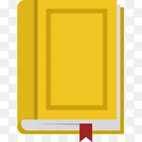 画框黄色区域图案-黄色书籍