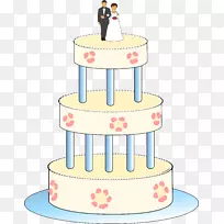 婚礼蛋糕托生日蛋糕剪贴画蛋糕