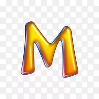 字母字体-水滴字母m