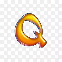 剪贴画-水滴字母q