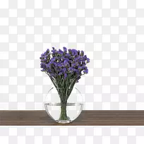 桌上的紫色花瓶花-桌上的花朵