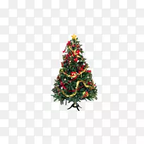 圣诞树，圣诞灯，圣诞点缀，点亮的圣诞树