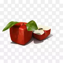 摄影免费3D渲染-红苹果