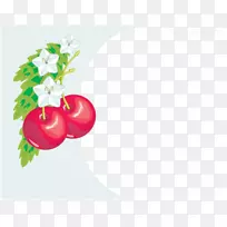 樱桃摄影-免费插图-卡通樱桃材料