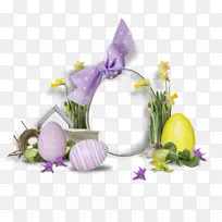 复活节兔子彩蛋夹艺术彩蛋花环