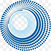半色调版税-免费的圆圈插图-创意蓝色圆圈