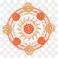 魔术圆圈剪贴画-橙色简单圆圈不规则图案
