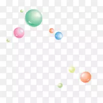 天空壁纸-彩色气泡圈漂浮材料