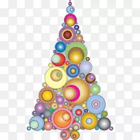 圣诞节和节日圣诞树装饰-圆环树