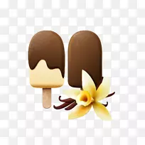 冰淇淋糖果-黑巧克力花式装饰冰棒