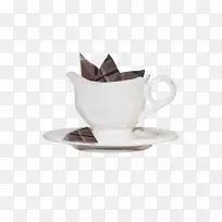 浓咖啡杯咖啡杯-白咖啡杯装满巧克力