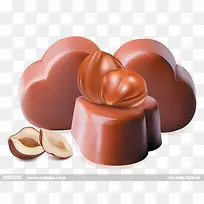 糖果坚果夹艺术-美食图片画材料，巧克力