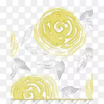 花卉设计水彩画黄色壁纸黄色玫瑰墙纸