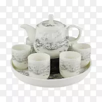 白茶茶壶茶具-白茶
