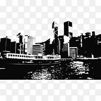 纽约市天际线建筑-现代城市轮廓