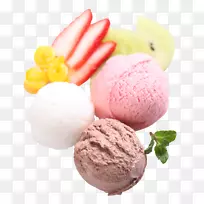 冰淇淋冰沙冰糕冷冻酸奶冰淇淋雪球甜点