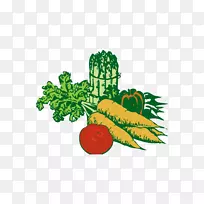 蔬菜汉堡叶蔬菜水果夹艺术手绘蔬菜