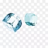 冰立方几何蓝色冰-冰