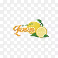 果汁柠檬标志橙标签
