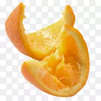 橙汁果皮摄影.黄色橙皮