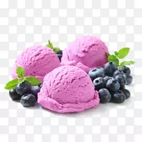 冰淇淋筒巧克力冰淇淋蓝莓葡萄冰淇淋